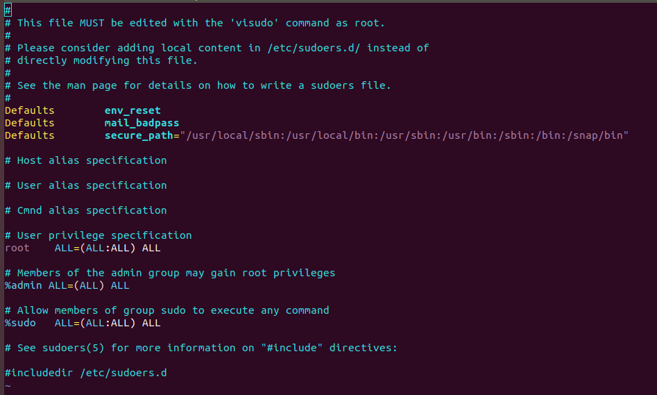 Linux file where stored sudoers